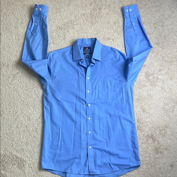 Stafford Blue Dress Shirt Classic Design - Picture 3 of 6